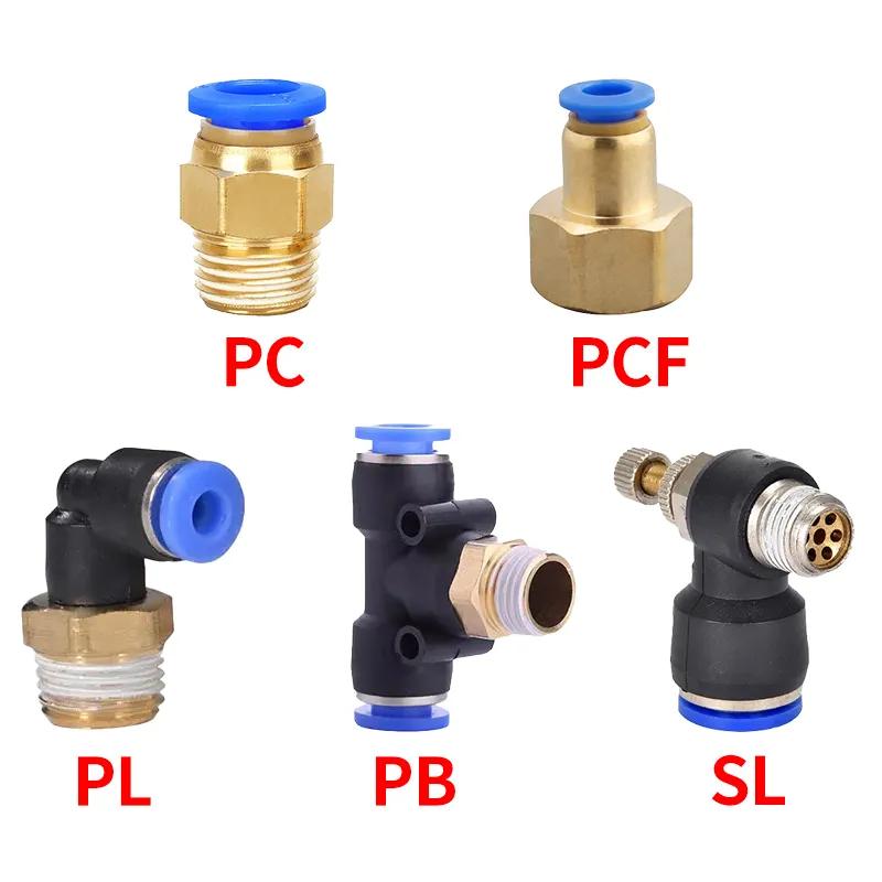  PC/PCF/PL/PLF Ŀ, 4mm-12mm , 1/8 1/4 3/8 1/2  ,   PC/PCF/PB/SL/PL, 20/50 